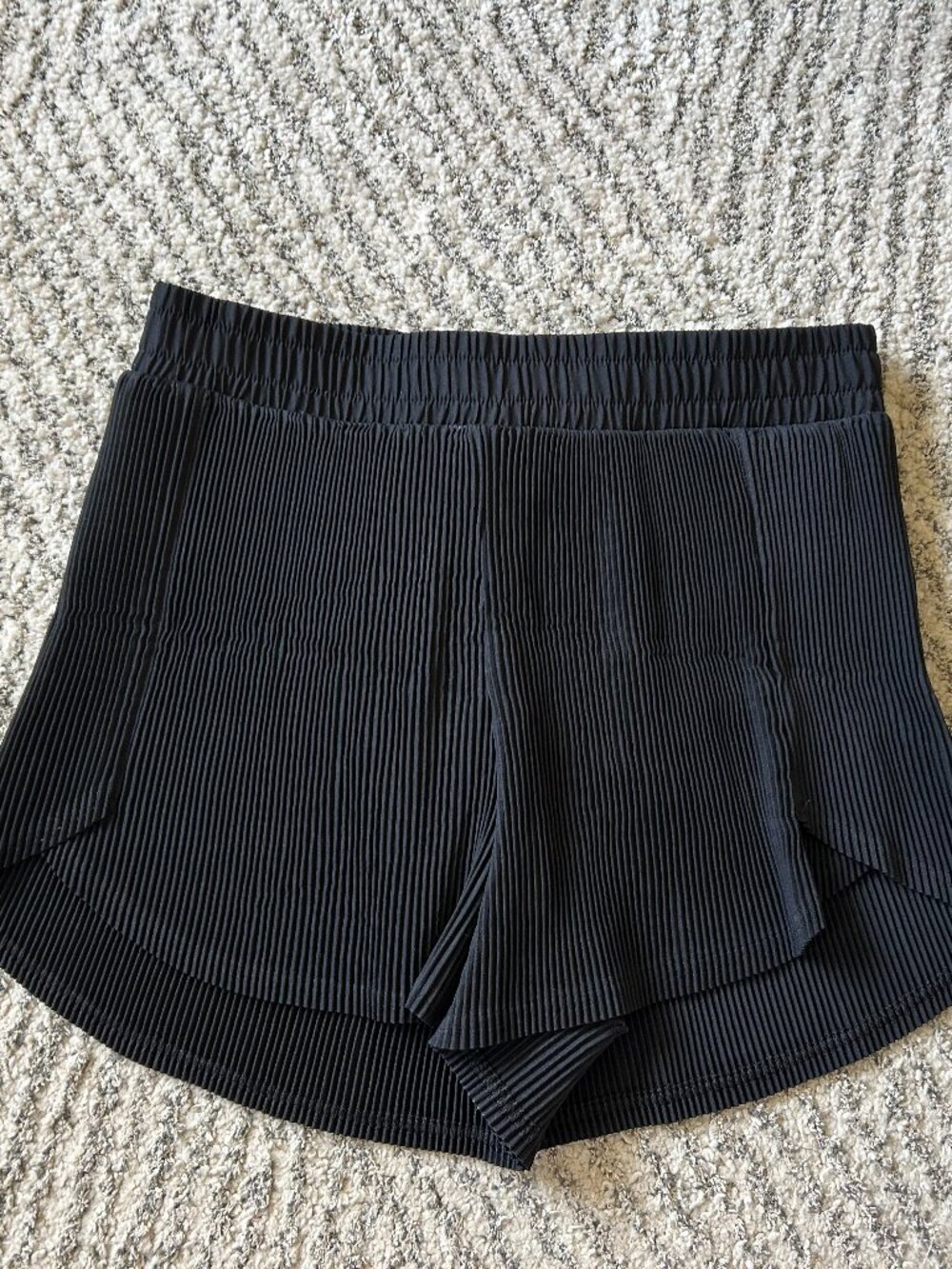 Black Pleated Athletic Shorts!